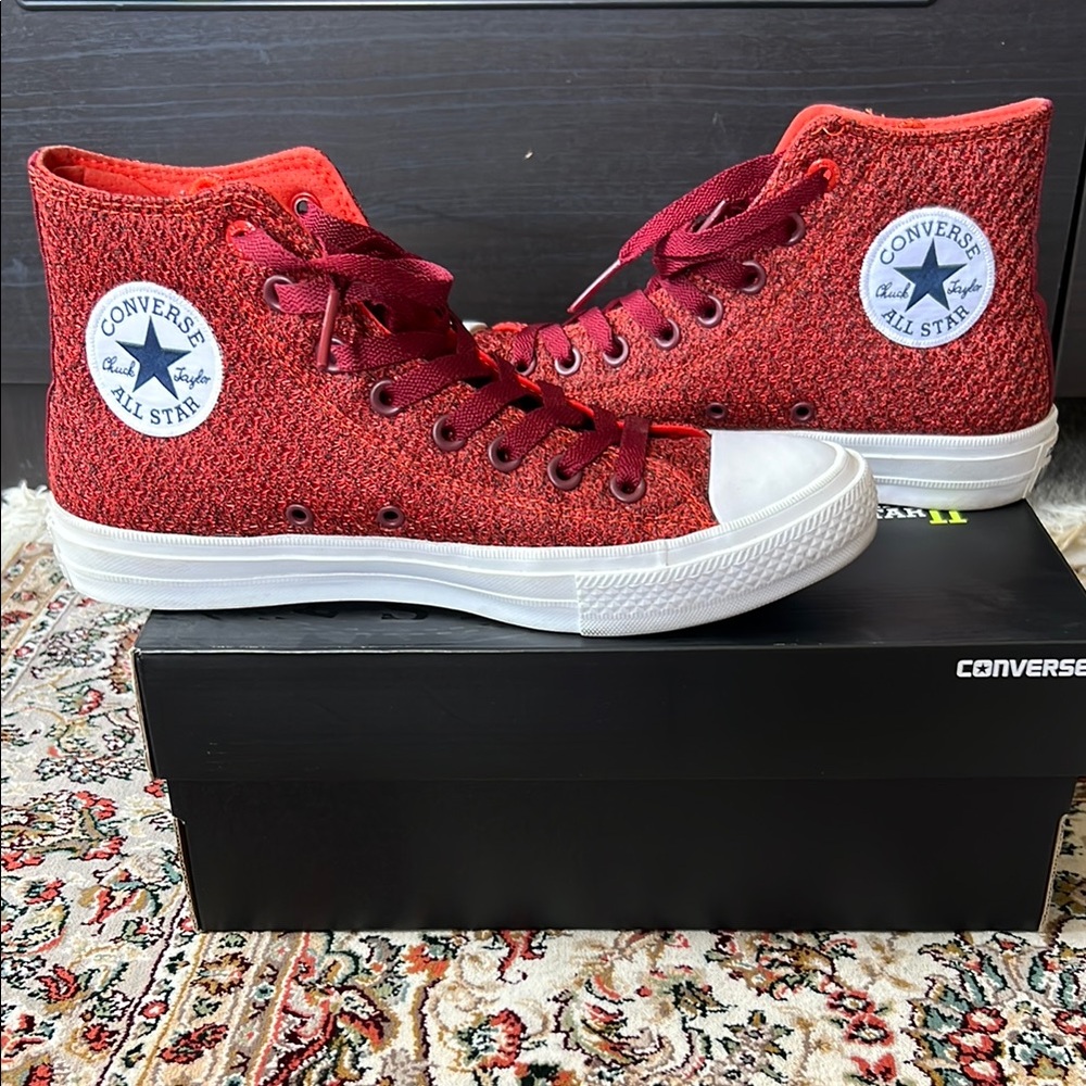 Converse Unisex Red High-Top Sneakers